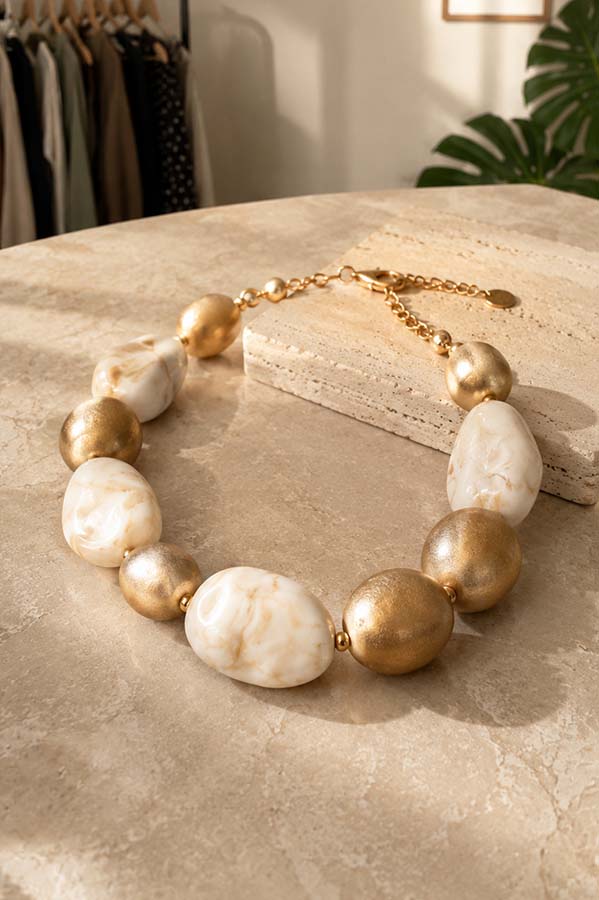 Collana Golden Marble Necklace