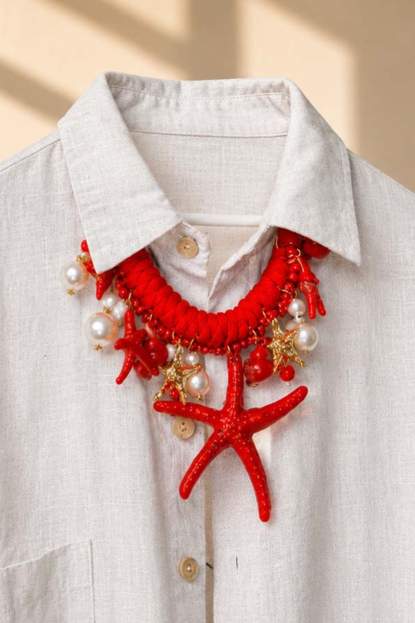 Collana corallo mediterraneo