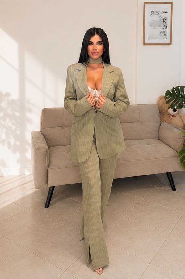 Tailleur Sage Elegance suit verde salvia